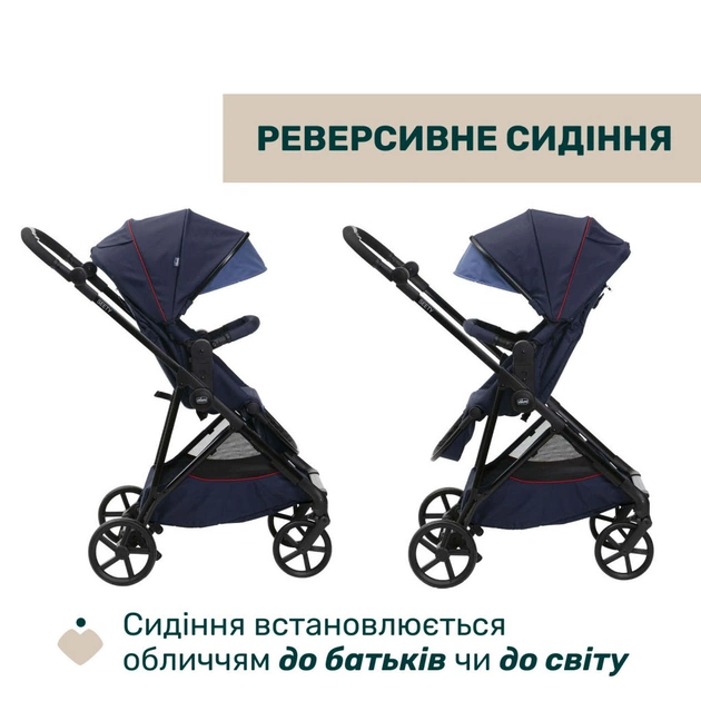 Коляска Chicco 2 в 1 Seety синя (2900990870639) (87097.79.01) - зображення 8