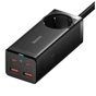 Зарядний пристрій Baseus AC + 2xUSB-C 100W + 2xUSB + cable USB-C to USB-C 100W 1.0m black (PSZM000401) - зменшене зображення 1