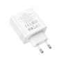 Зарядний пристрій HOCO C113A Awesome 1xUSB-C PD65W + 1xUSB QC3.0 White (6931474790910) - зменшене зображення 2