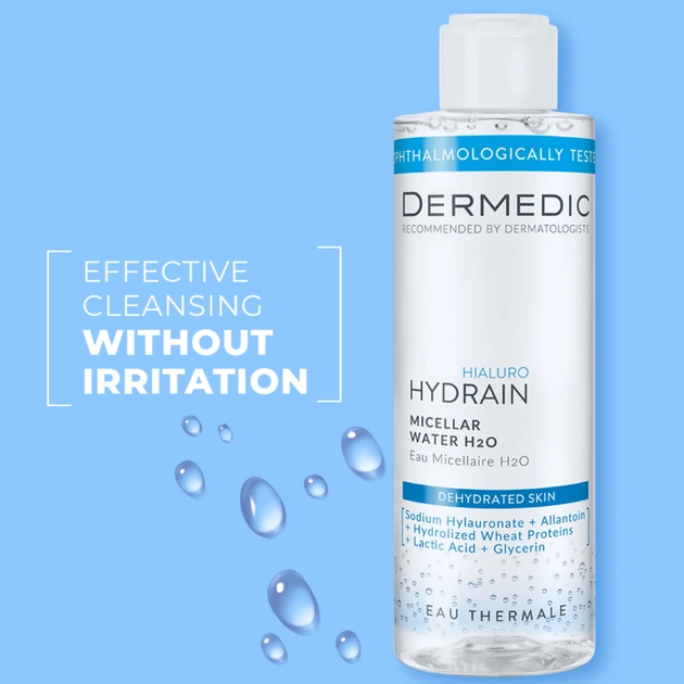 Міцелярна вода Dermedic Hydrain 3 Hialuro H2O 500 мл (5901643174569) - picture 3