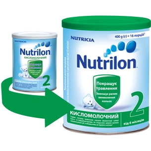 Дитяча суміш Nutrilon 2 Kисломолочний 400 г (3041091283054) зображення 1