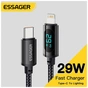 Дата кабель USB-C to Lightning 1.0m 29W LED black Essager (EXCTL-XY01-P) - зменшене зображення 3