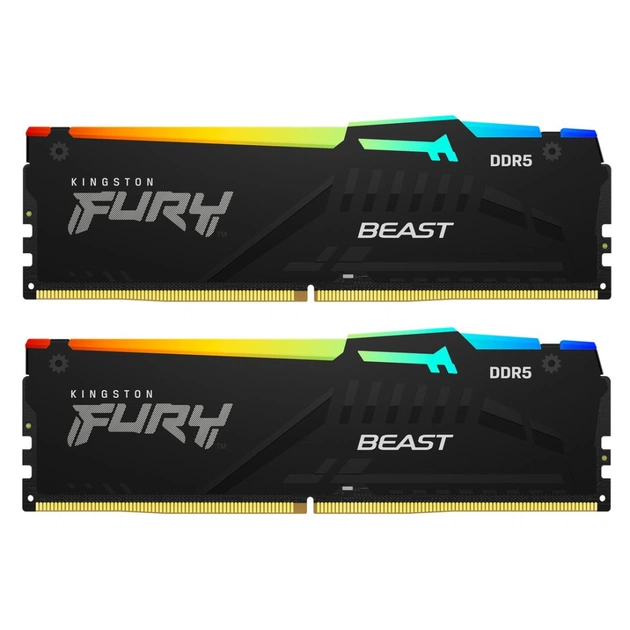 Модуль памяти для компьютера DDR5 64GB (2x32GB) 6400 MHz Beast RGB EXPO Kingston Fury (ex.HyperX) (KF564C32BBEAK2-64) - изображение 1
