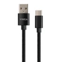 Дата кабель USB 2.0 AM to USB-C 1.0m nylon black Vinga (VCPDCTCNB1BK) - зменшене зображення 2