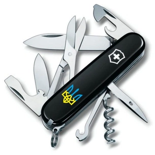 Ніж Victorinox Climber Ukraine Black "Тризуб Жовто-Блакитний" (1.3703.3_T0016u) зображення 1