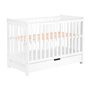 Ліжечко Klups Iwo з шухлядою та перегородкою 120 х 60 см Біле (IWO3) зображення 1