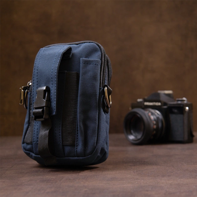 Сумка Vintage На пояс нейлон Синя (20649) - зображення 9