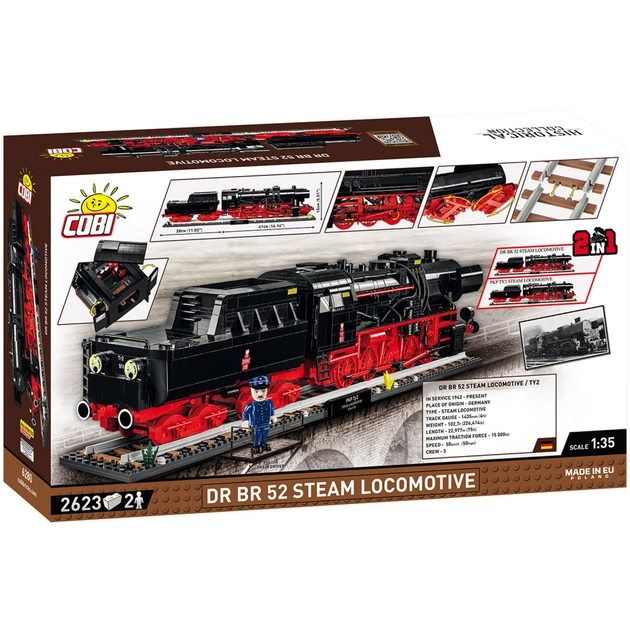 Конструктор Cobi Локомотив DRB Class 52 Ексклюзивний набір 1:35, 2623 деталей (COBI-6280) - зображення 1