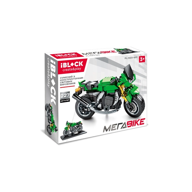 Конструктор iBlock Мега Bike мотоцикл Kawasaki Ninja (PL-920-183) - зображення 1