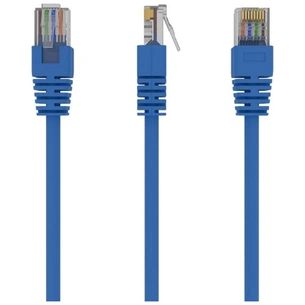 Патч-корд 0.5м, UTP, cat.5e, CCA, blue Cablexpert (PP12-0.5M/B) зображення 1
