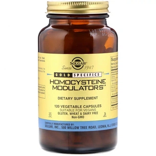 Вітамін Solgar Модулятор Гомоцистеїну, Homocysteine Modulators, 120 Вегетар (SOL-01411) зображення 1