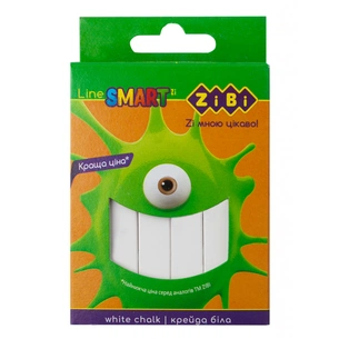 Крейда ZiBi біла 12 шт, SMART Line (ZB.6705-12) изображение 1