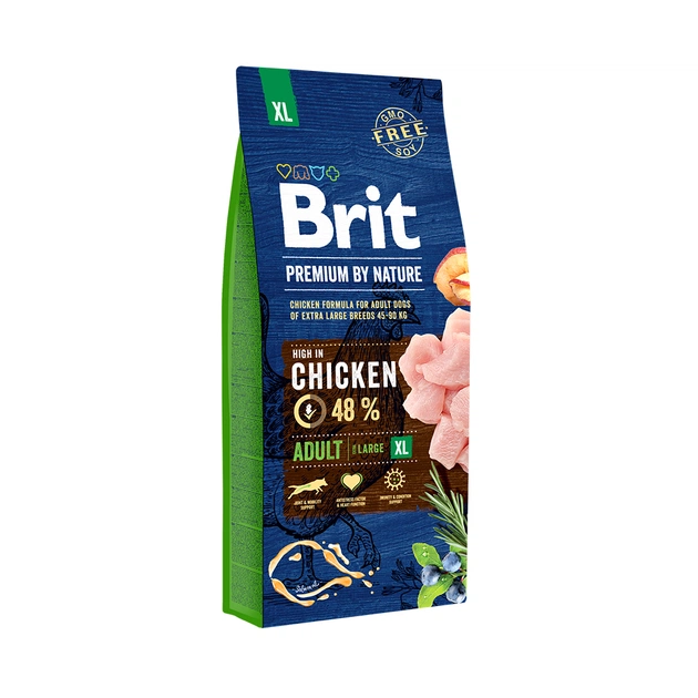 Сухой корм для собак Brit Premium Dog Adult XL 15 кг (8595602526529) - изображение 1