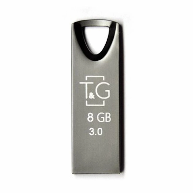 USB флеш накопичувач T&G 8GB 117 Metal Series Black USB 3.0 (TG117BK-8G3) - изображение 1