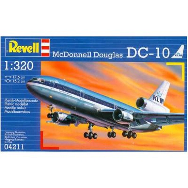 Збірна модель Revell Літак McDonell Douglas DC-10 KLM 1:320 (4211) - зображення 1