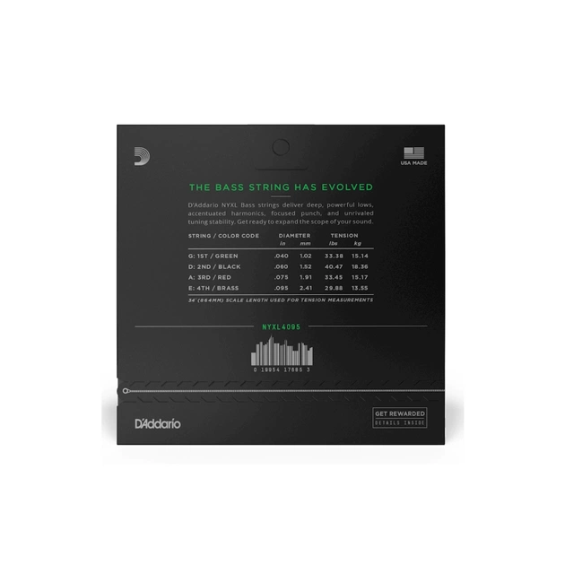Струни для гітари D'Addario NYXL Bass Super Light (40-95) (NYXL4095) - picture 3