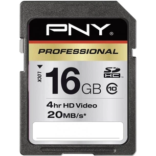 Карта пам'яті PNY flash 16GB SDHC class 10 (P-SDHC16G10-EF) зображення 1