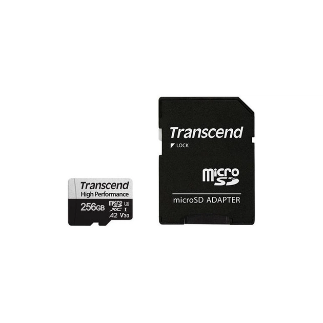 Карта пам'яті Transcend 256GB microSD class 10 UHS-I U3 A2 (TS256GUSD330S) - изображение 1