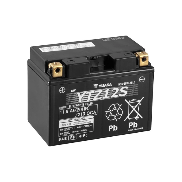 Акумулятор автомобільний Yuasa 12V 11,6Ah High Performance MF VRLA Battery (YTZ12S) - зображення 1