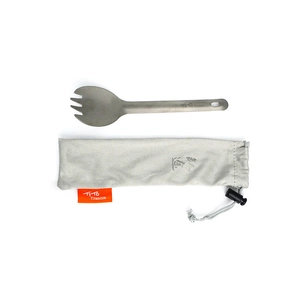 Ложка-виделка туристична TiTo Titanium Type B з мішечком (SPKB-GRKit) зображення 1