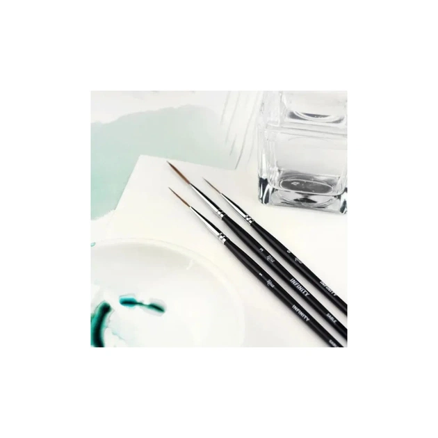 Пензлик для малювання Rosa Соболь круглий, лайнер, INFINITY 128, № 3 (4823098517085) - picture 6