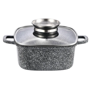Каструля Gusto квадратна покриття Ceramic Snow 2,8 л (GT-2704-20) зображення 1