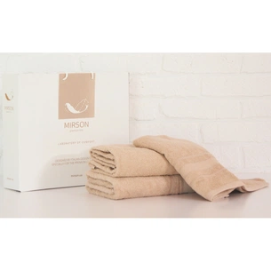 Рушник MirSon набір банних 5084 Elite SoftNess Beige 50х90, 70х140, 100х150 (2200003182903) зображення 1