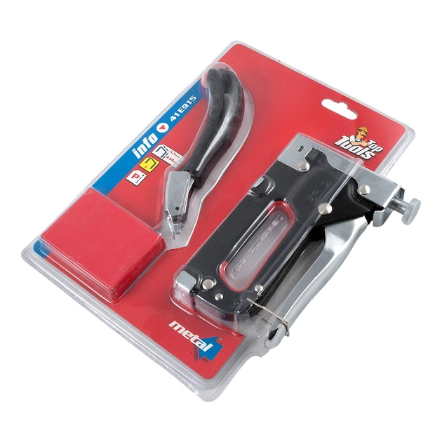 Степлер будівельний Top Tools + антистеплер 6-14 мм, тип скоб J/53 (41E915) - picture 5