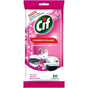 Серветки для прибирання Cif Універсальні вологі для очищення поверхонь 30 шт. (8714100772744) зображення 1
