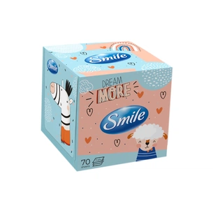 Серветки косметичні Smile 3 шари 70 листів Дизайн коробки в асортименті (4823071661996) зображення 1