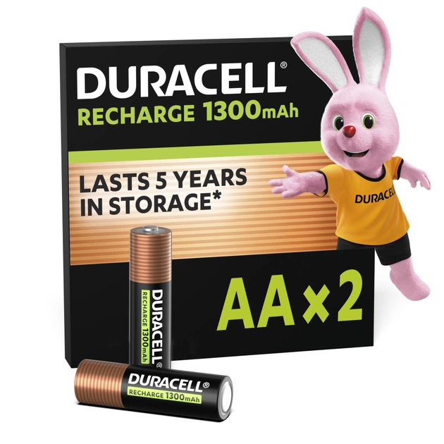 Акумулятор Duracell AA HR6 1300mAh * 2 (5000394039186 / 81367175) - зображення 1