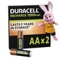 Акумулятор Duracell AA HR6 1300mAh * 2 (5000394039186 / 81367175) - зменшене зображення 1
