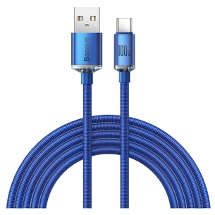 Дата кабель USB AM to USB-C 2.0m 6A 100W blue Baseus (CAJY000503) изображение 1