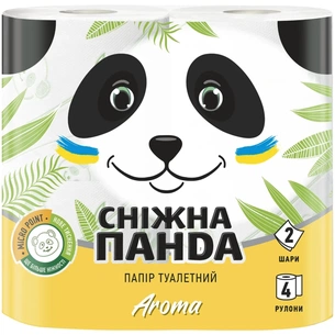 Туалетний папір Сніжна Панда Super Absorb Aroma 2 шари 4 рулони (4820183972934) зображення 1