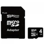 Карта пам'яті Silicon Power 4Gb microSDHC class 4 (SP004GBSTH004V10SP) - зменшене зображення 1