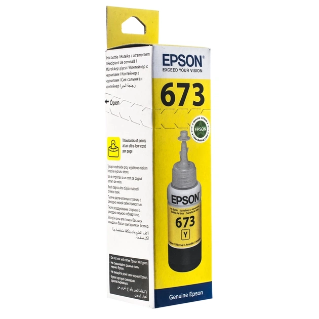 Контейнер з чорнилом Epson 673 yellow 70мл L800/1800 (C13T67344A) - зображення 1