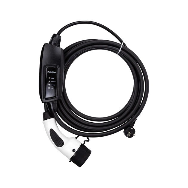 Зарядний пристрій для електромобіля Duosida Type 2 - Schuko (220V), 16A, 3.6кВт, 1-фазное, 5м (EV200276) - picture 1