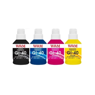 Чорнило WWM Canon GI-40 G5040/G6040 4х190г BP/C/M/Y KeyLock (G40SET4) зображення 1