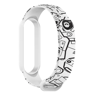 Ремінець до фітнес браслета Armorstandart This is the Way для Xiaomi Mi Band 7/6/5 Throoper patern Whi (ARM59260) зображення 1