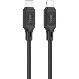 Дата кабель USB-C to Lightning 1.0m Cool silicone PD 20W X90 black HOCO (6931474788382) зображення 1