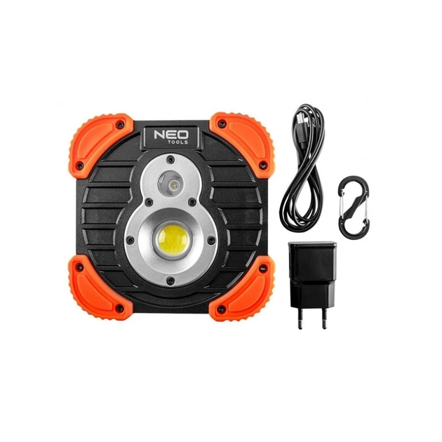 Прожектор Neo Tools акумулятор, 2600мАг, 3.7 Li-ion, 10 Вт + 3 Вт, 750+ 250 люме (99-040) - picture 2