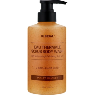 Гель для душу Kundal Eau Thermal Scrub Body Wash Violet Muguet 500 мл (8809809428655) зображення 1