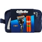 Набір косметики Gillette Бритва Fusion ProGlide з 2 змінними картриджами + Гель для гоління Fusion 200 мл + Косметичка (8700216075459) - зменшене зображення 2