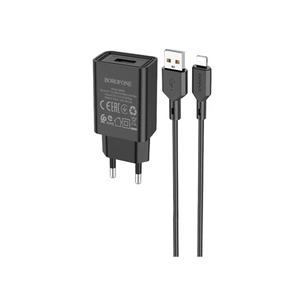 Зарядний пристрій BOROFONE BA68A Black (BA68ALB) зображення 1