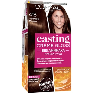 Фарба для волосся L'Oreal Paris Casting Creme Gloss 418 - Праліне Мокко 120 мл (3600523979684) зображення 1