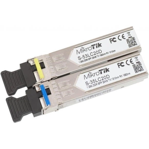 Модуль SFP Mikrotik S-35/53LC20D, 1.25 G, 20 км, LC (S-3553LC20D) зображення 1