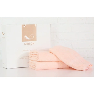 Рушник MirSon набір банних 5080 Elite SoftNess Peach 50х90, 70х140, 100х15 (2200003961003) зображення 1