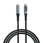 Дата кабель USB-C to USB-C 1.2m with display 240W black Verbatim (31849) - зменшене зображення 1