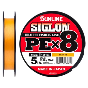 Шнур Sunline Siglon PE х8 150m 0.3/0.094mm 5lb/2.1kg Помаранч (1658.09.84) зображення 1