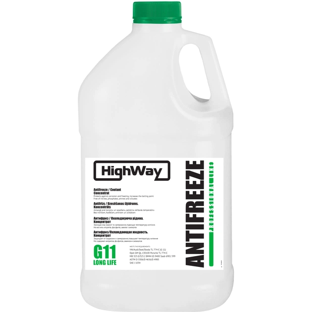 Антифриз HighWay G11 концентрат зелений 3,78л (701493) - зображення 1
